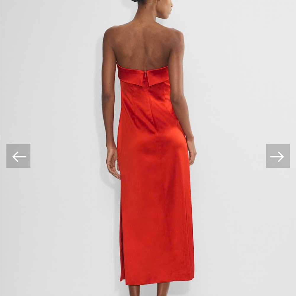 Aritzia Ruched Maxi Gown Poppy Red. - Picture 7 of 13